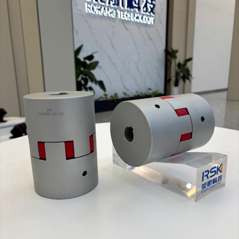 Backenwellenkupplung aus Aluminiumlegierung, PU-Spinneneinsatz, Schraubensatztyp mit Passfedernut, speziell für Roboter